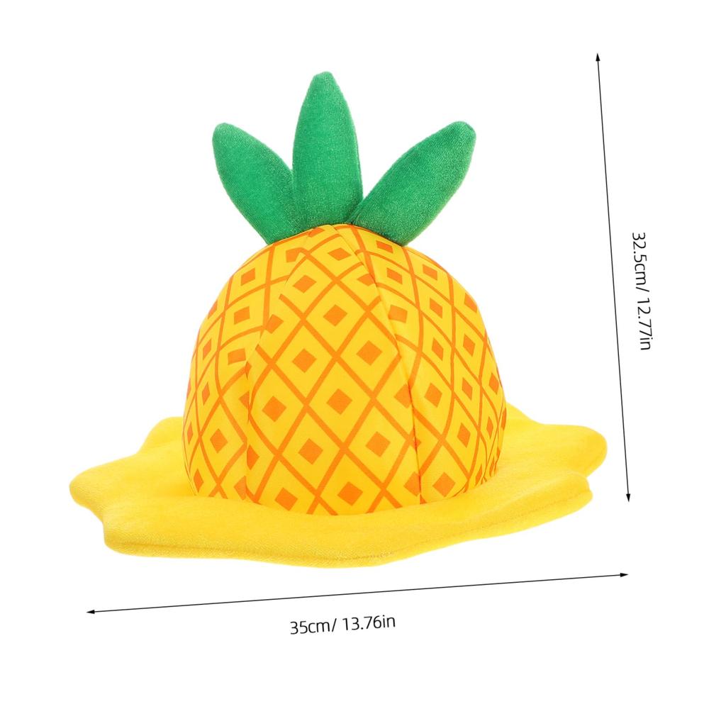 Healeved Pineapple Hat, Kids' Fruit Headgear, Lightweight 59g, Pretend Play, Party Hat, Children's Costume Accessory, 13.78 X 12.80 X 12.60 Inches