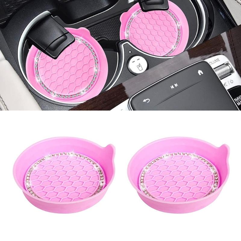 Car Cup Holder Mat Bottle Holder Insert Coasters Recessed Interior Accessory