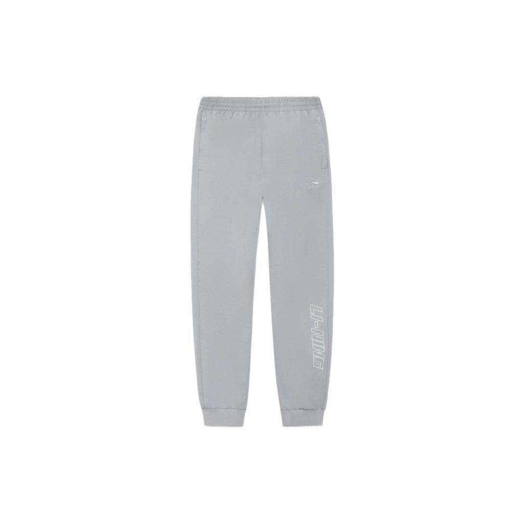 Li-Ning Pantalon de jogging imprimé lettres latérales Sports Life Series pour homme, gris AYKS285-3