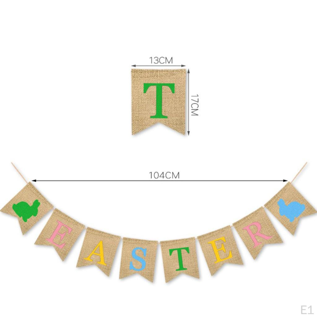 Burlap Garland Bunny Colorful Easter Decorations
