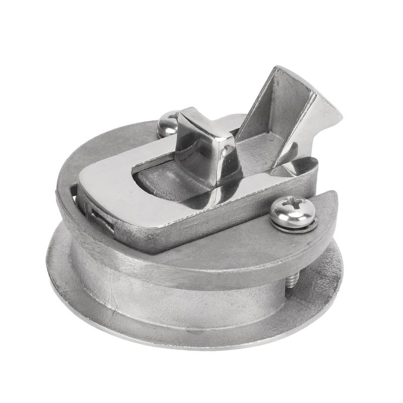 2in Boat Door Hatch Lock Round Locking Style 316 Stainless Steel Flush Pull Slam Latch for RV Marine Home