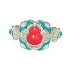 Court style ring women's new Chinese Hanfu accessories color enamel gourd personality niche design ring