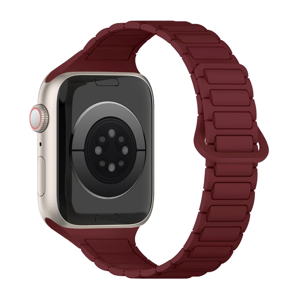 Magnetic Silicone Strap for Apple Watch Ultra 3 Band 49mm 46mm 42mm 45mm 44mm 40mm Bracelet Correa IWatch Series 11 10 9 8 7 SE