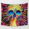 1pc Skull Printed Home Decoration Tapestry Wall Hanging Tapestries Beach Throw Towel Picnic Blanket Mat