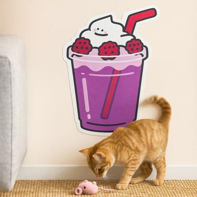 Selbstklebender Kratzbaum für Katzen Verschleißfest Cartoon Wandkratzmatte Wandmontiert Nicht fusselndes Filz-Kratzbrett Zuhause