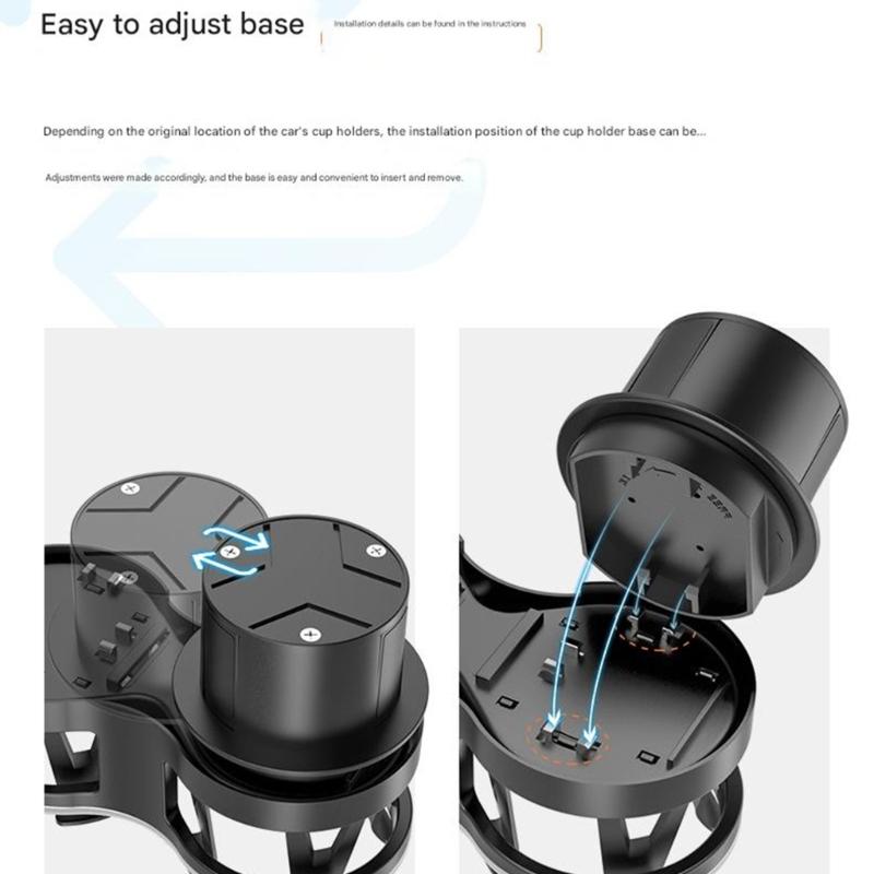 Easy to Clean ABS Materials Car Drink Holder for Long Lasting Use Organized Cabin Storage Solution Preventing Spills During Travel