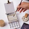24 Color Mini Watercolor Paint Empty Box Portable Folding Art Tool Outdoor Sketching Handcrafted Drawing Board Palette Supplies