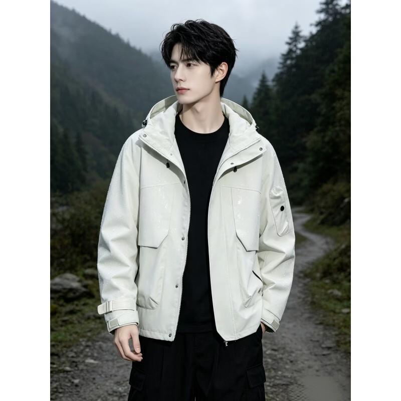 PATAVINITY Outdoor Waterproof Windbreaker Jacket