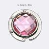 Portable Round Acrylic Hook Student Table Hook Lattice Crystal Bag Hanger Folding Metal Multifunctional Gift Bag Hook