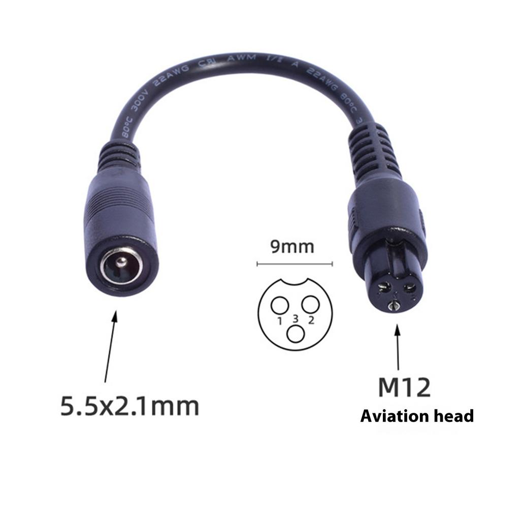 Professional 5.5x2.1mm Female Connectors Adapter Cable Extender Wire Converting to 5525/8016/C13/XLR/M16/12 Output