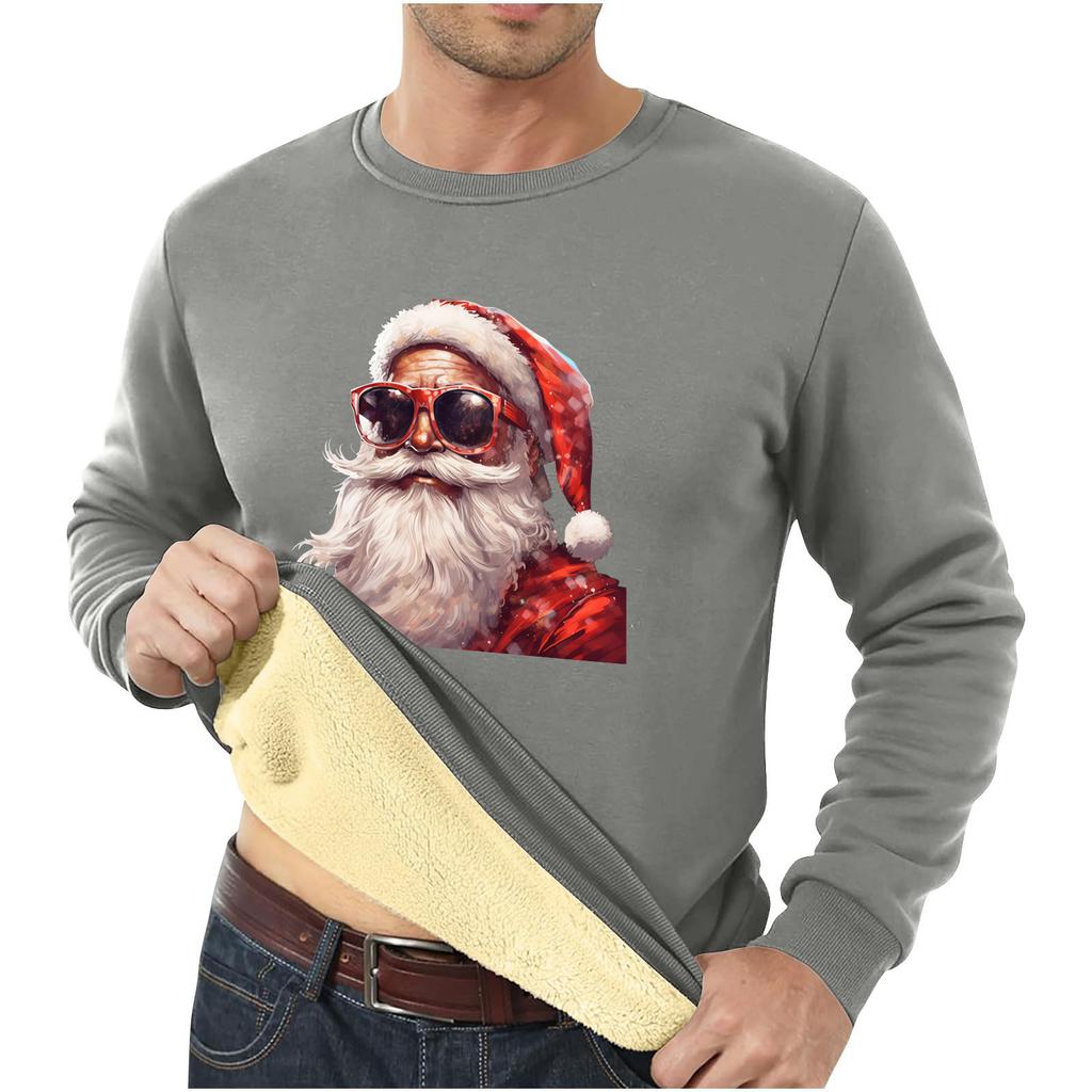 Men Sweatshirt Christmas Shirt Long Sleeve Funny Holdiay Crewneck Xmas Tops