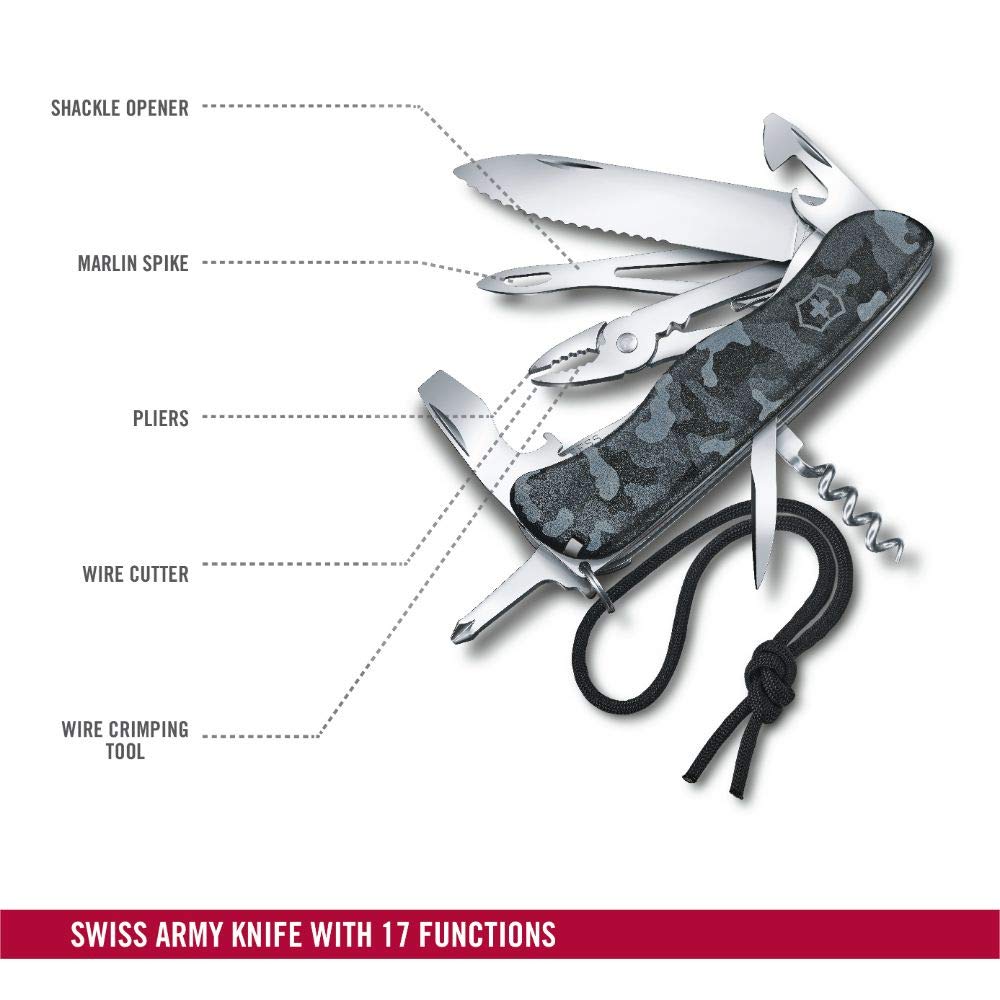 VICTORINOX Skipper Knife with Shackle and Marlinspike A essential for Lanyard, Key, - Swiss-made multi-tool sailing.