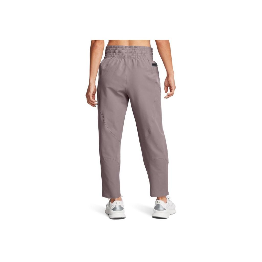 Under Armour UA Unstoppable Training Nine-Point Elastic Spliced Knitted Sports Pants Women bottoms Fatigue-Gray 1382741-015