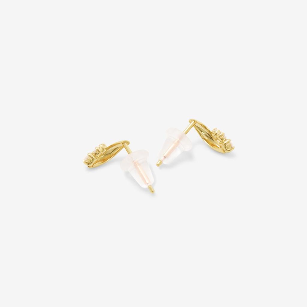 ESTELLE [Official] Women's K10 Yellow Gold Morganite Earrings 0222-9585-0019-0000