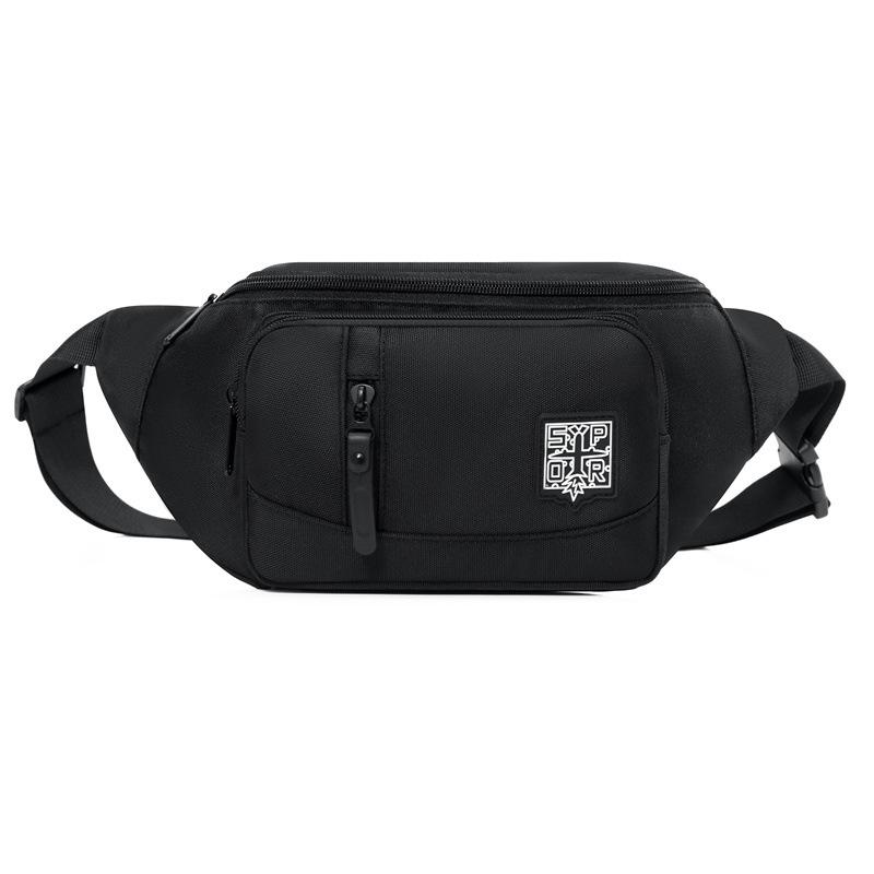 

Нагрудная сумка Мужская сумка-мессенджер Спортивная наплечная сумка Водонепроницаемый мужской маленький рюкзак Повседневная мужская сумка Летняя поясная сумка тренд чёрный