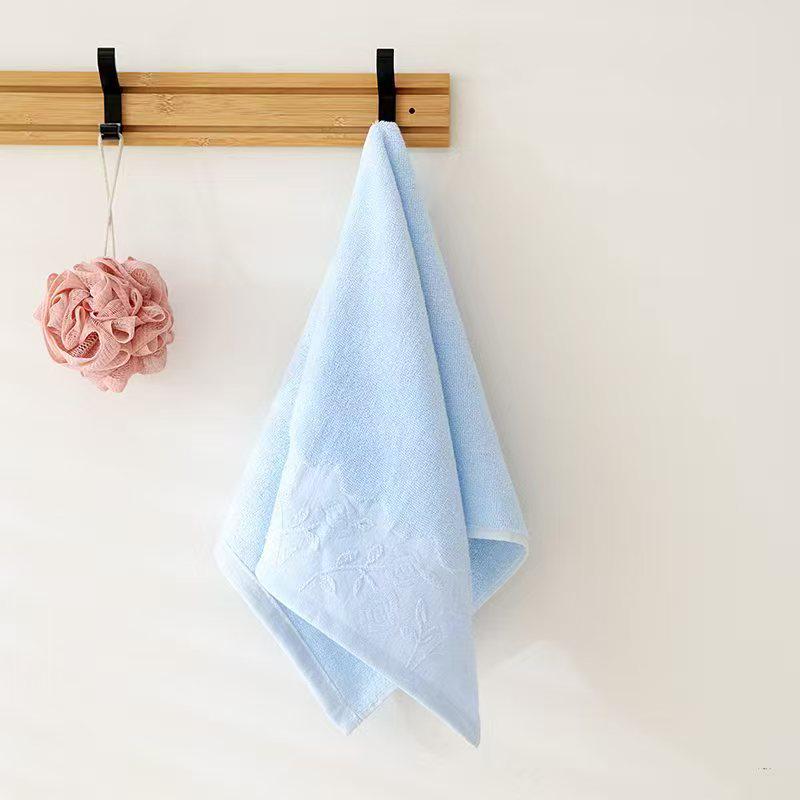 Embroidered Cotton Rose Towel - Absorbent Wedding or Bridesmaid Souvenir. 73x34