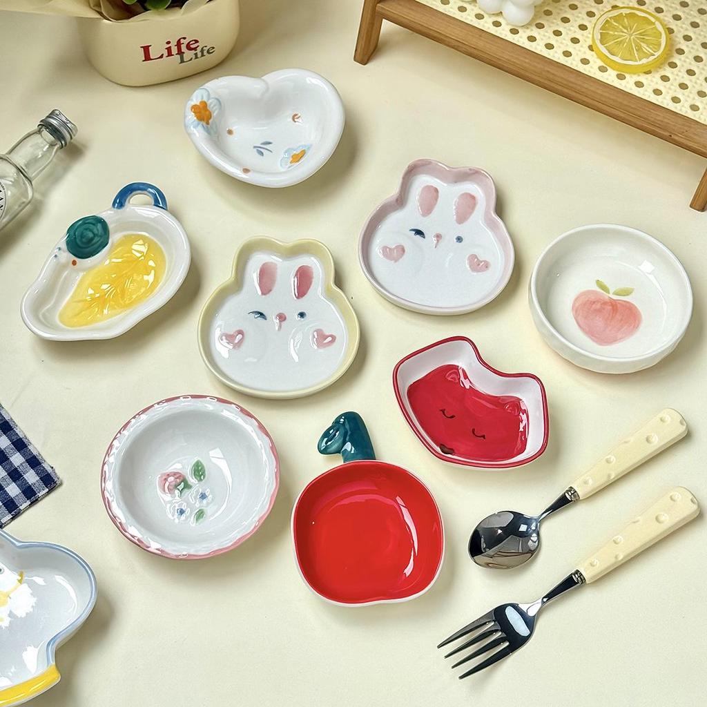 Hand-Painted Ceramic Dipping Dish for Sauces & Condiments