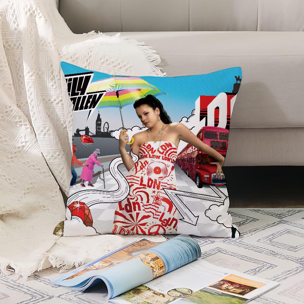 Singer Lily Allen West End Girl Pillow Case Office Cushions Suitable For Sofa Car Bedroom Decorative Cushion Cover