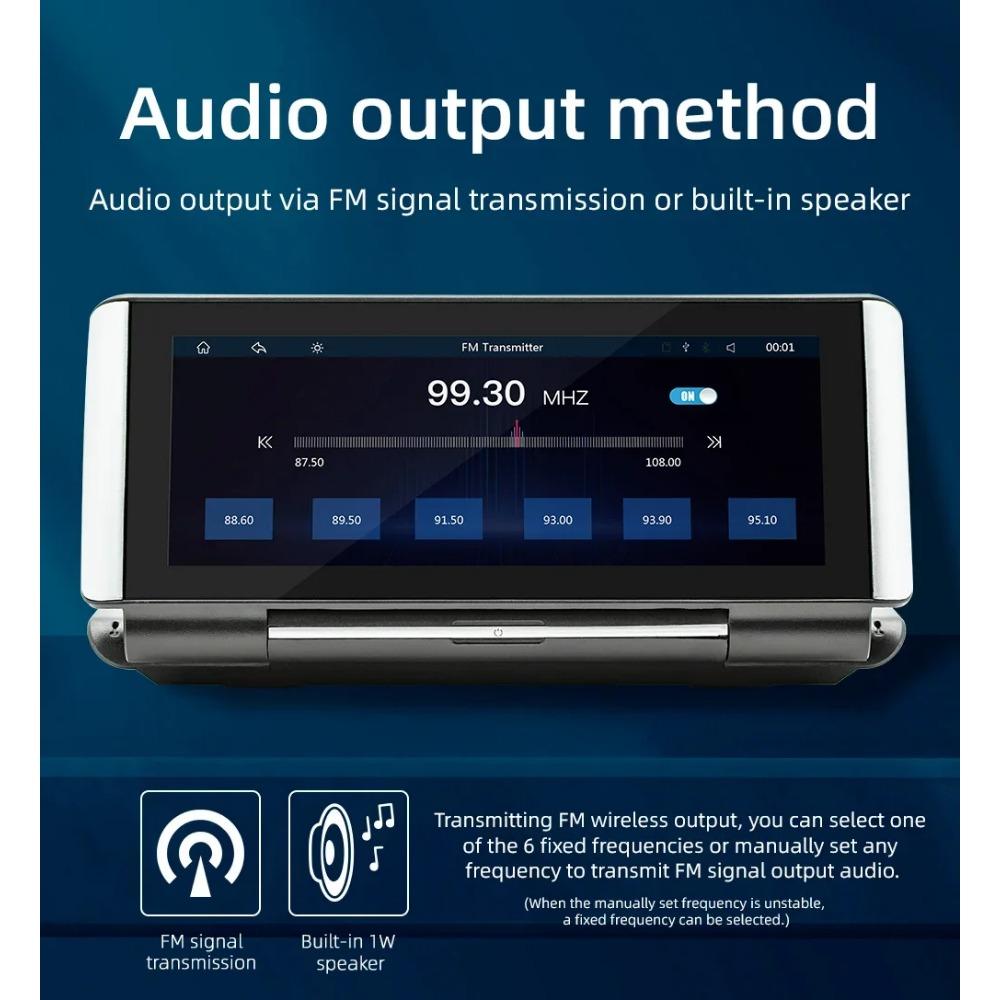 TOYOUSONIC 6.7 inch Car Radio 180° Flip Screen Universal Multimedia Player Carplay Android Auto BT FM MP5 Autoradio Stereo