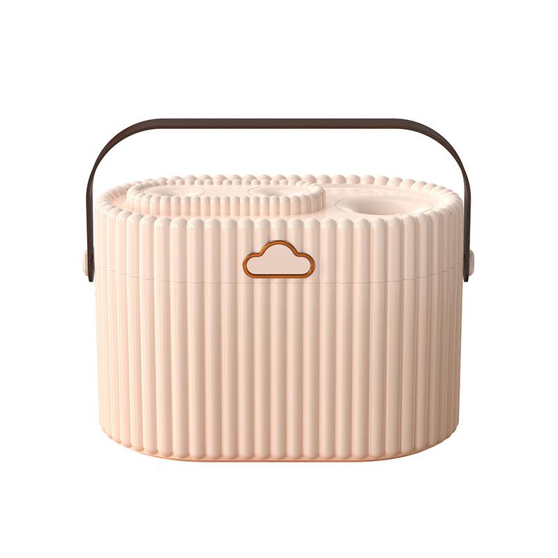 USB Rechargeable Cloud Mist Desktop Humidifier with Dual Sprayers & Large Capacity for Silent Household Use