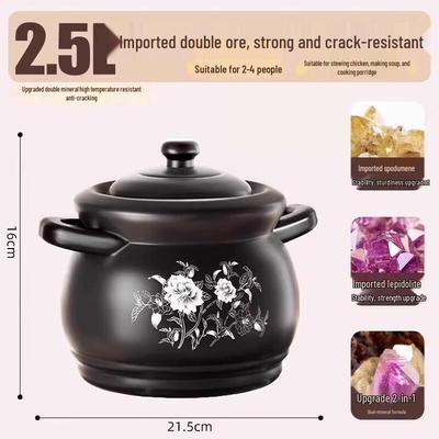 Chuidahuang 2,5L Garnek ceramiczny gliniany