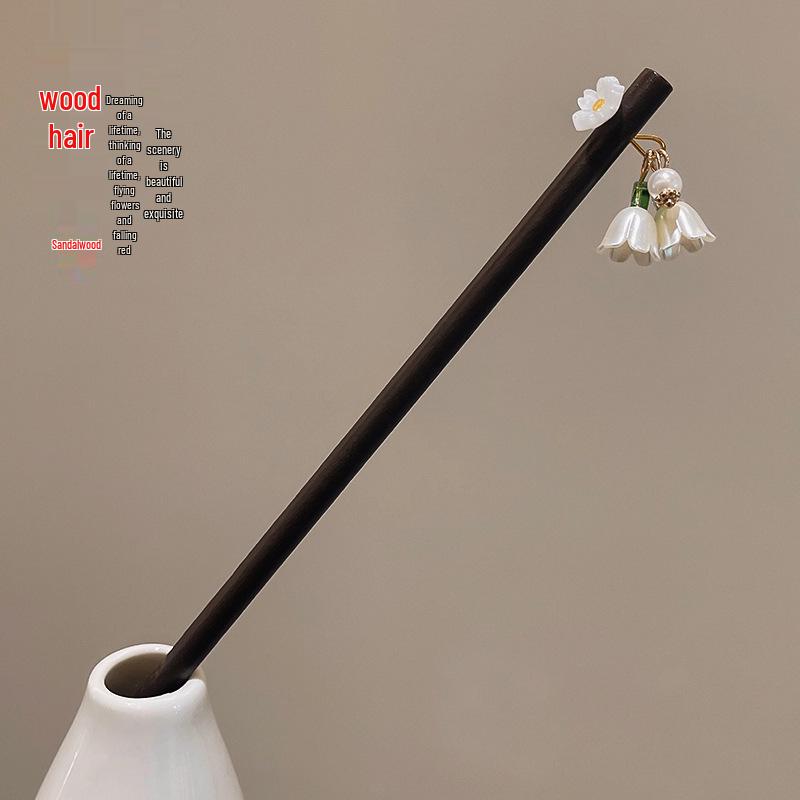 

Элегантная заколка для волос в стиле ханьфу с цветком: Кисточка высокого класса для шага тряски для прически «пучок»