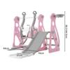 Kids Slide Swing Set, 4 In1 Baby Mini Playground, Freestanding Baby Playground with Non-Slip Ladder, Slide, Swing, Basketball Hoop Set