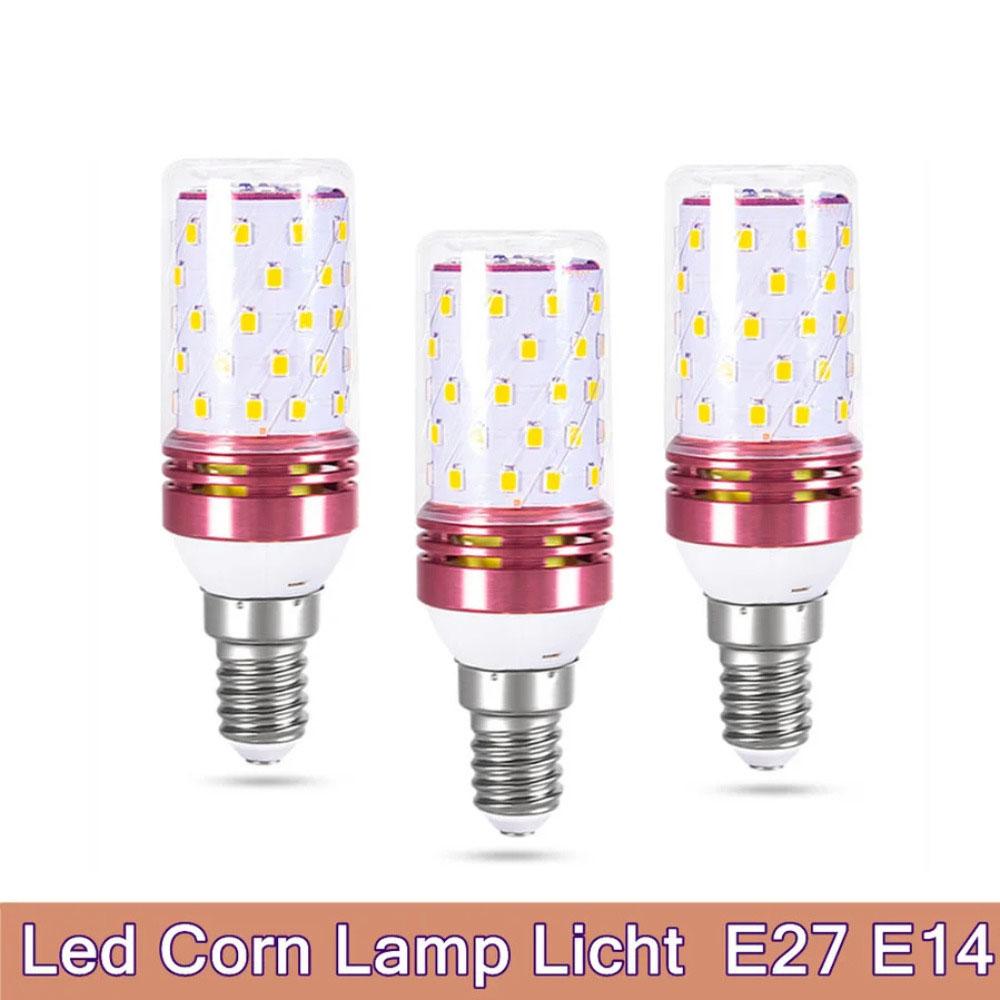 Led Corn Bulb Three-color Light E27 E14 Small Screw 12W 14W 16W 18W Corn Light Candle Bulb Household Chandelier