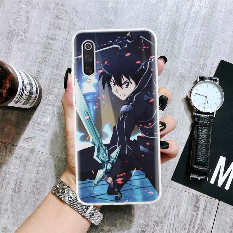 Sword Art Online Kirito Asuna Phone Case For Xiaomi Redmi Note 15 14 13 12S 12 Pro Plus 11S 11E 11 11T 10S 10 Art Soft Pattern C