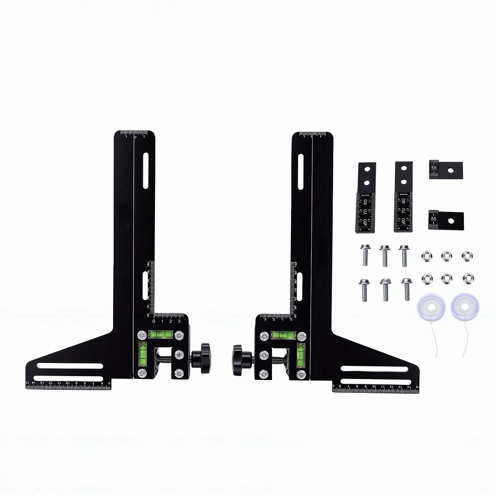 Tomtop Jms Elevator Guide Gauge Position Ruler Aluminum Alloy Single Track Measuring Tool Linear Rail Alignment Precise Placement