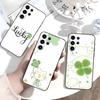 2026-Four-leaf Clover Phone Case For Samsung S26,S25,S24,S23,S22,S21,S20,Plus,Fe,Lite,Others Black Cover