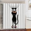 Funny Shower Curtains Bathroom Curtain With Hooks Decor Waterproof Cute Cat Dinosaur Bath Polyester Fabric