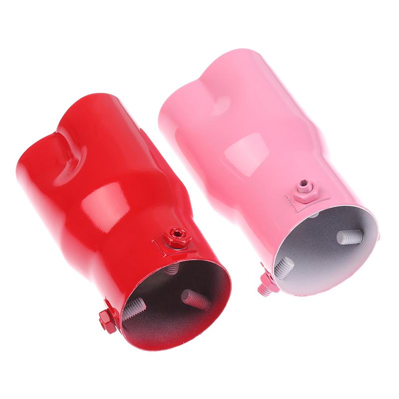 Design Heart Shape Style Car Accessories 2.5 Inch Stainless Steel Silver Colorful Exhaust Tips Muffler Tail Pipe