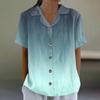 Women's Fashionable Casual Short-sleeved Retro Button Cardigan Top