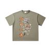 260 GSM Double Yarn 32 Count 100% Cotton Bleach V11 Zankpakuto Print Unisex Heavy Cotton T Shirt