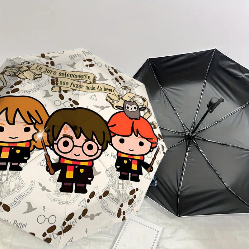 1PC Harry Potter Umbrella-8-Rib Reinforced, Automatic Open, Lightweight & Durable, Cute Fashion Accessory for Outdoor, D2623