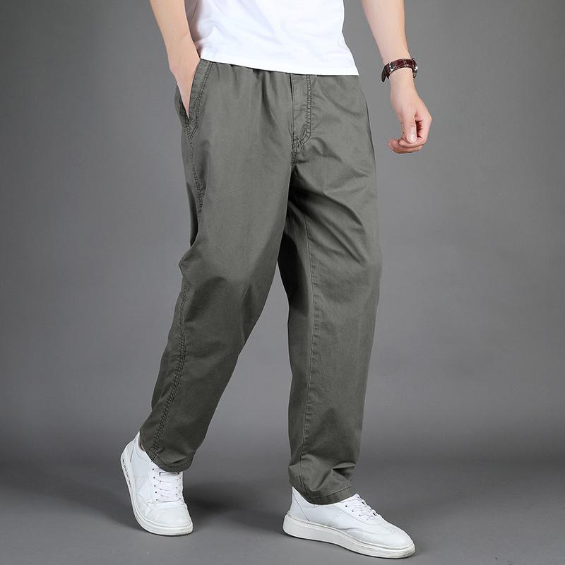 

Plus Size Men s Casual Trousers Loose Straight Pants Multi Pocket Man Long Cargo Pants Mens Jogger Pants Summer Autumn 6XL зелений