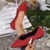 Large size casual flat-bottomed Doudou shoes autumn new pointed soft sole outer wear shallow single shoes women