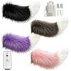 Remote Control Wagging Plush Tail Rechargeable Cute Animal Car Decoration Self Adhesive Funny Dynamic Decor for Truck SUV RV