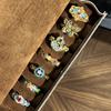 Medieval Style Colored Enamel Butterfly Flower Golden Light Color Open Ring Women's Fashion Niche Temperament Light Luxury Ring
