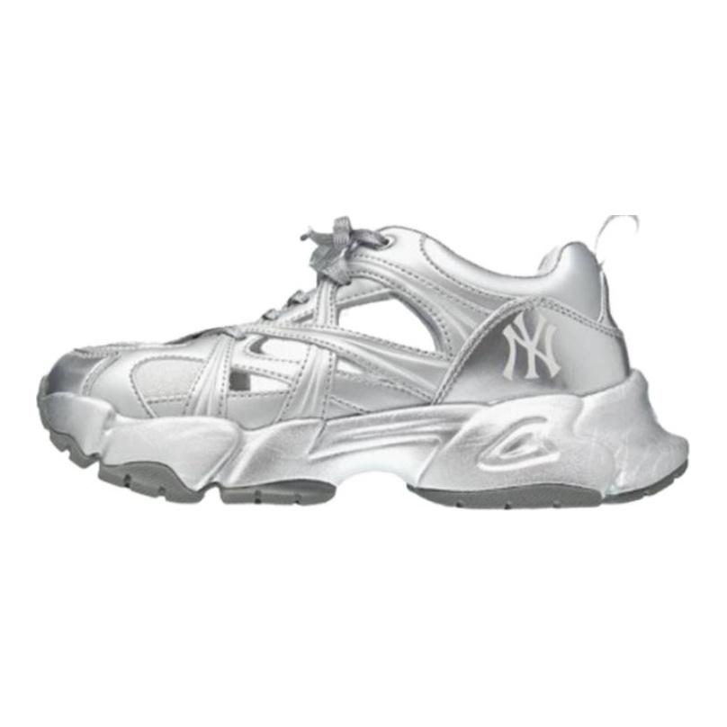 MLB New York Yankees Synthetic Leather Slip Resistant And Breathable River Trekking Shoes Unisex Silver 3ASDPA363-50SIS