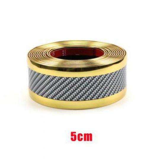 VÂNZARE Fibră de carbon Bandă de turnare din cauciuc Moale Negru Trim Bandă pentru bara de protecție DIY Protector pentru prag Protecție pentru margini Autocolante pentru mașină