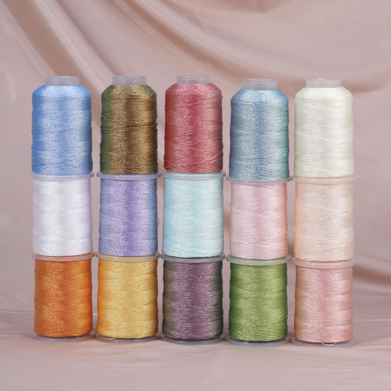 Medium Chameleon Iridescent Thread - 6 Strands for DIY Weaving, Tassel, Fringe, Knotting, Beading, and Jewelry Accessories