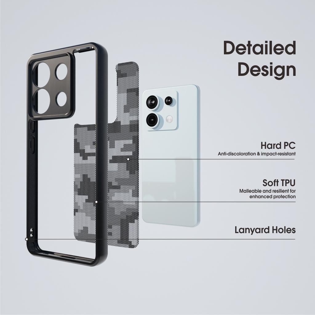 IBMRS For Xiaomi Redmi Note 13 Pro 4G/Poco M6 Pro 4G Phone Case Dual-Layer TPU+PC Cover