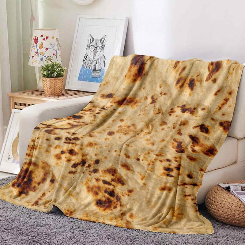Flannel Blanket Funny Corn Tortilla Printing Blanket Cozy Soft Lightweight Warm 30x40inch 40x50inch for Couch Sofa Bed
