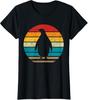 Retro Penguin Vintage Sunset Design Penguin Lovers Ladies' Crewneck T-Shirt