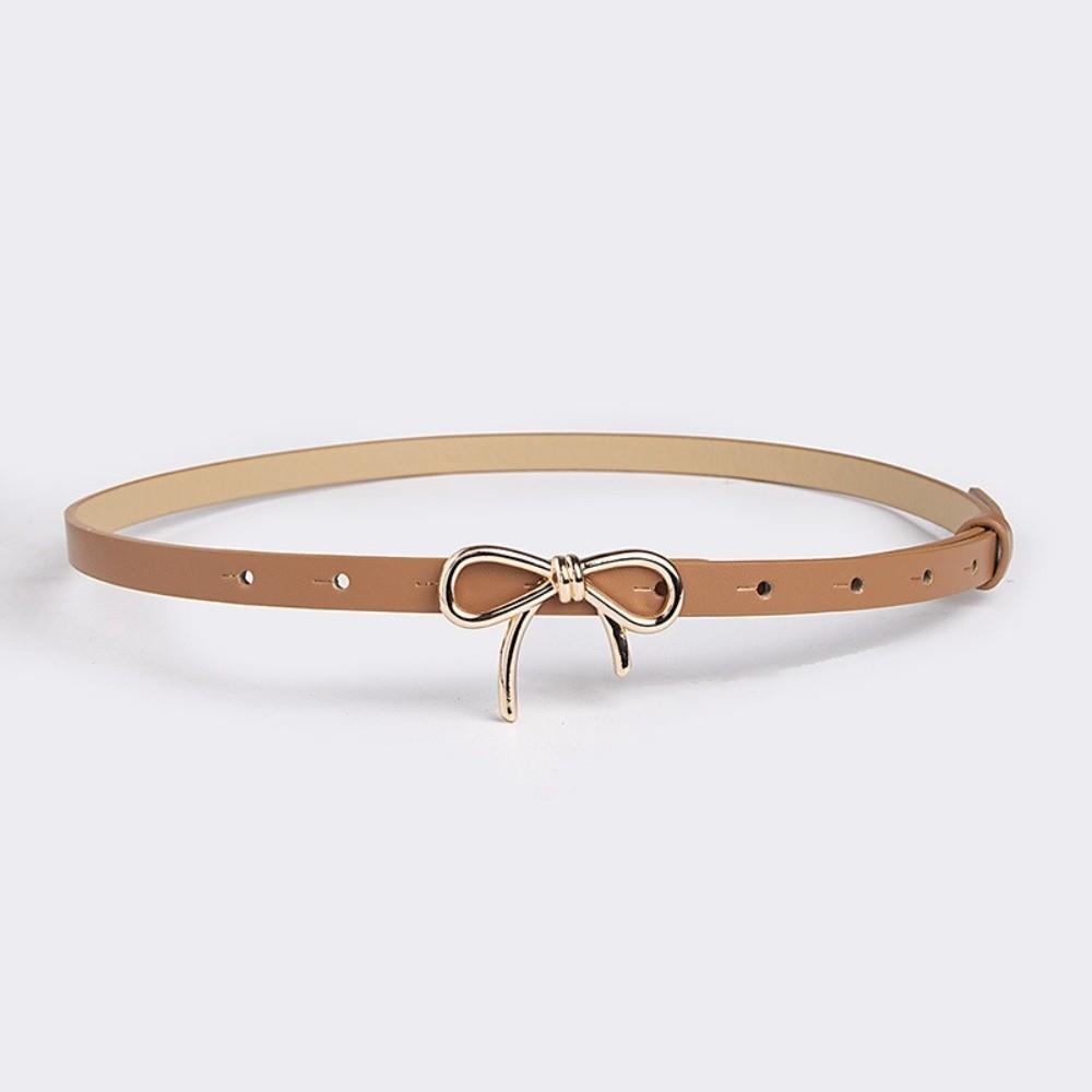 Bow Detail Women Bowknot Buckle Belt Adjustable Thin Belt for Trending Accessory