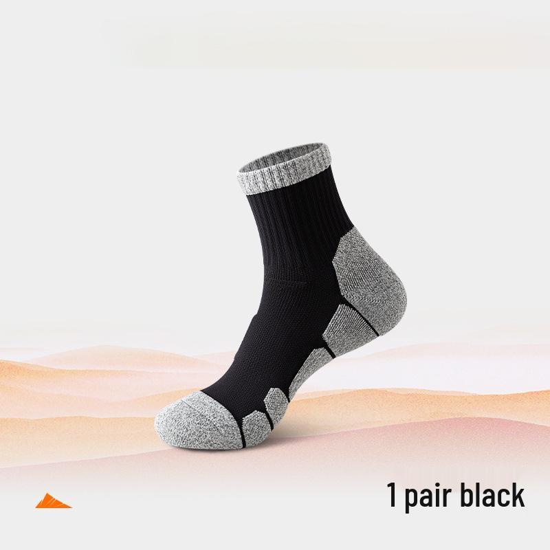 Men's Professional Mountain Climbing & Hiking Mid-Calf Socks, Thickened Towel Bottom, Outdoor Running Sports.