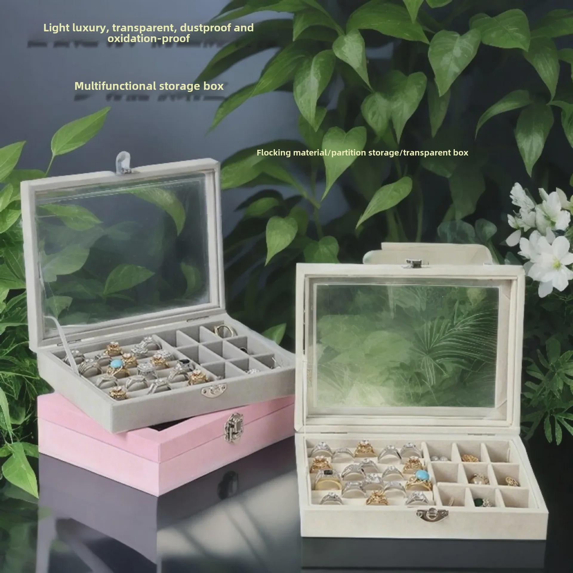 

Девятисекционная шкатулка для хранения колец, ожерелий и браслетов Ivory; 20x15x5cm