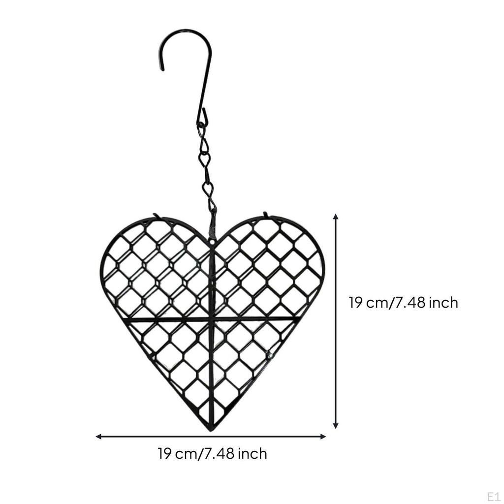 Hanging Bird Nesting Material Holder HeartShaped Nester Decorative with
